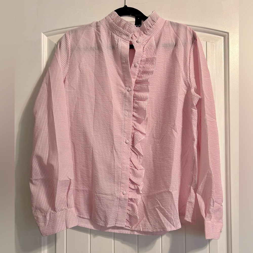 Pink Ruffled Women’s Shirt